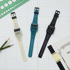 CASIO CA-53WB-3BDF Standard Calculator Watch – Retro Digital, Green, Multifunctional, Water-Resistant, Classic Style - THE HAPPY BUY