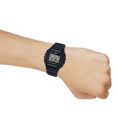 CASIO W-218H-1AVDF Men’s Digital Watch – Black Resin, LED Light, 1/100s Stopwatch, Daily Alarm, Auto Calendar, 12/24h, 50M Water Resistant, Quartz