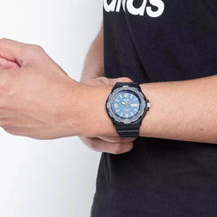 CASIO MRW-200H-2B3VDF Men’s Analog Watch – Navy Blue Dial, 100M Water Resistant, Rotating Bezel, Day-Date, Luminous Hands, Resin Case & Strap, Quartz