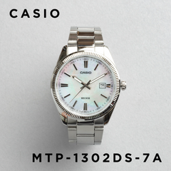 CASIO MTP-1302DS-7AVDF Men’s Analog Watch – Mother-of-Pearl Dial, Ion-Plated Stainless Steel & 50m Water Resistance