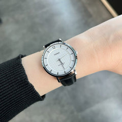 CASIO LTP-VT04L Women’s Analog Watch – Minimalist Slim Design, Genuine Leather Strap, Quartz Movement, Water Resistant