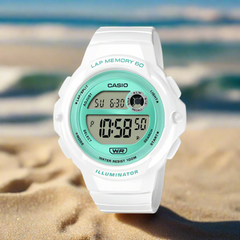 CASIO LWS-1200H-7A3VDF Digital Sports Watch – 100 m Water Resistance, 60-Lap Memory, Dual Time & LED Light