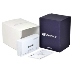 CASIO EDIFICE EFR-526D-2AVUDF Chronograph Watch for Men with Stainless Steel Band and Blue Dial Silver