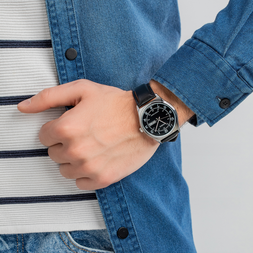 CASIO MTP-V006L Series Standard Analog Men’s Watch – Stainless Steel Case, Genuine Leather Band, Roman Numeral Dial, Date Display, Quartz Movement, 30M Water Resistance – Men’s Classic Dress Watch - THE HAPPY BUY