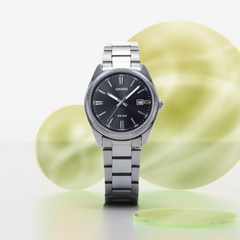 CASIO MTP-1302D Men’s Analog Watch – Stainless Steel Case & Bracelet, Classic Styling & Date Function
