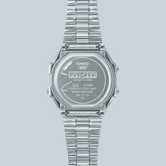 CASIO A168WEPC-7ADR PAC-MAN Limited Edition Vintage Digital Watch – Retro Gaming LED Quartz Alarm Stainless Steel Timepiece