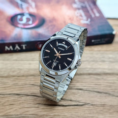 CASIO MTP-1370D Series Men’s Analog Watch – Stainless Steel Bracelet, Day & Date Display, Quartz Movement, Classic Business Design, Water Resistant