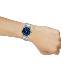 CASIO MTP-1183A-2ADF Men’s Analog Watch – Blue Dial, Stainless Steel Bracelet, Date Display & Water Resistant