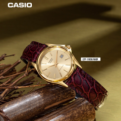 CASIO LTP-1183Q-9ADF Women's Analog Watch – Gold-Tone Stainless Steel with Brown Dial, Elegant & Timeless Design