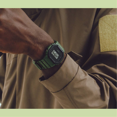 CASIO G-SHOCK DW-5610UU-3DR – Olive Green Square, Shock Resistant, 200M Water Resistant, LED Backlight, Stopwatch, Countdown, Alarms