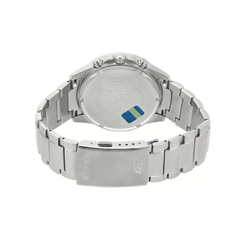 CASIO EDIFICE EFR-526D-7AVUDF Chronograph Watch for Men with Stainless Steel Band and White Dial Silver