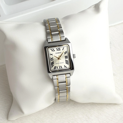 CASIO LTP-V007SG-9BUDF Women’s Analog Watch – Two-Tone Stainless Steel, Champagne Dial, Rectangular Case, Quartz Movement, Elegant & Water Resistant