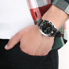 CASIO MTP-1308L-1AVDF Men’s Analog Watch – Black Dial, Leather Strap, Elegant & Reliable