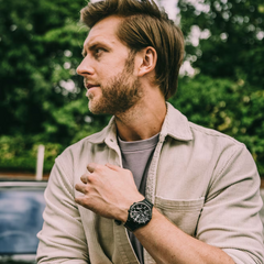 CASIO EDIFICE ECB-2200DC-1ADF Men's Bluetooth Solar Chronograph Watch – Black IP Stainless Steel, Carbon Dial, 100M Water Resistant