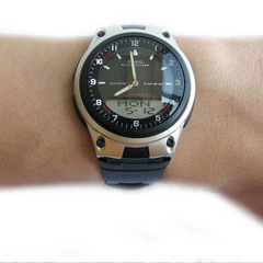 CASIO AW-80-1AVDF Analog-Digital Combination Watch – Water-Resistant, Shock-Resistant, Multi-Function, Classic Black Design