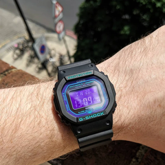 Casio G‑Shock GW‑B5600BL‑1DR (Black/Blue) – Bluetooth Tough Solar Square Men’s Digital Watch