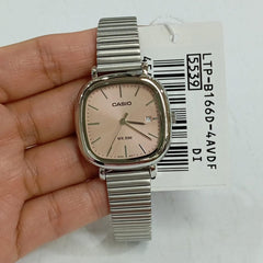 CASIO LTP‑B166D Series Women’s Analog Watch – Vintage Classic Design, 50 m Water Resistance, Date Display, Stainless Steel