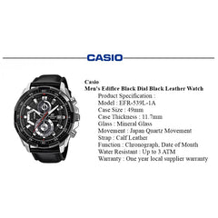 CASIO EDIFICE EFR-539L-1AVUDF MODEL WATCHES - THE HAPPY BUY