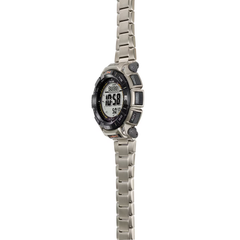 Casio Pro Trek PRG-340T-7DR Men's Solar Outdoor Watch, Triple Sensor (Altimeter, Barometer, Compass), Titanium Band, Tough Solar Power, 100M Water Resistant