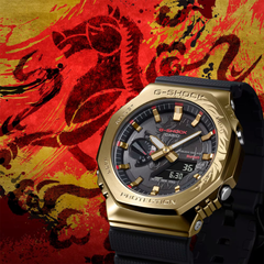 CASIO G-SHOCK GBM-2100CX-9ADR G-STEEL Analog Digital Men's Watch Gold Ion Plated Bezel Solar Powered Bluetooth 200M Water Resistant