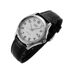 CASIO MTP-1183E Men’s Analog Watch – Leather Strap, Date Display, Ion-Plated Case & Water Resistant