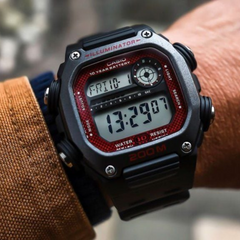 CASIO DW-291H-1BVDF Digital Men’s Watch – Rugged Resin Design, Super Illuminator LED, Stopwatch, Countdown Timer, 200M Water Resistant Sports Watch