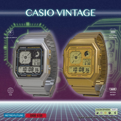 Casio A130WE-1ADF Vintage Digital Watch – Retro Square Face, Dual Time, LED