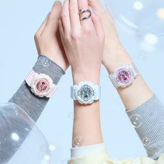 Casio Baby-G BA-110PD-2ADR Women’s Analog-Digital Watch, Pastel Blue Resin Band, Shock Resistant, 100m Water Resistant