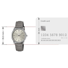 Casio LTP-1303LL-7AVDF Women’s Analog Leather Strap Watch – White Dial, Slim Design, Water Resistant