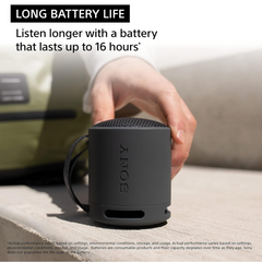 Sony SRS-XB100 Portable Bluetooth Speaker – EXTRA BASS, 16-Hour Battery, IP67 Waterproof & Dustproof, USB-C, Strap, Speakerphone, Sound Diffusion Processor
