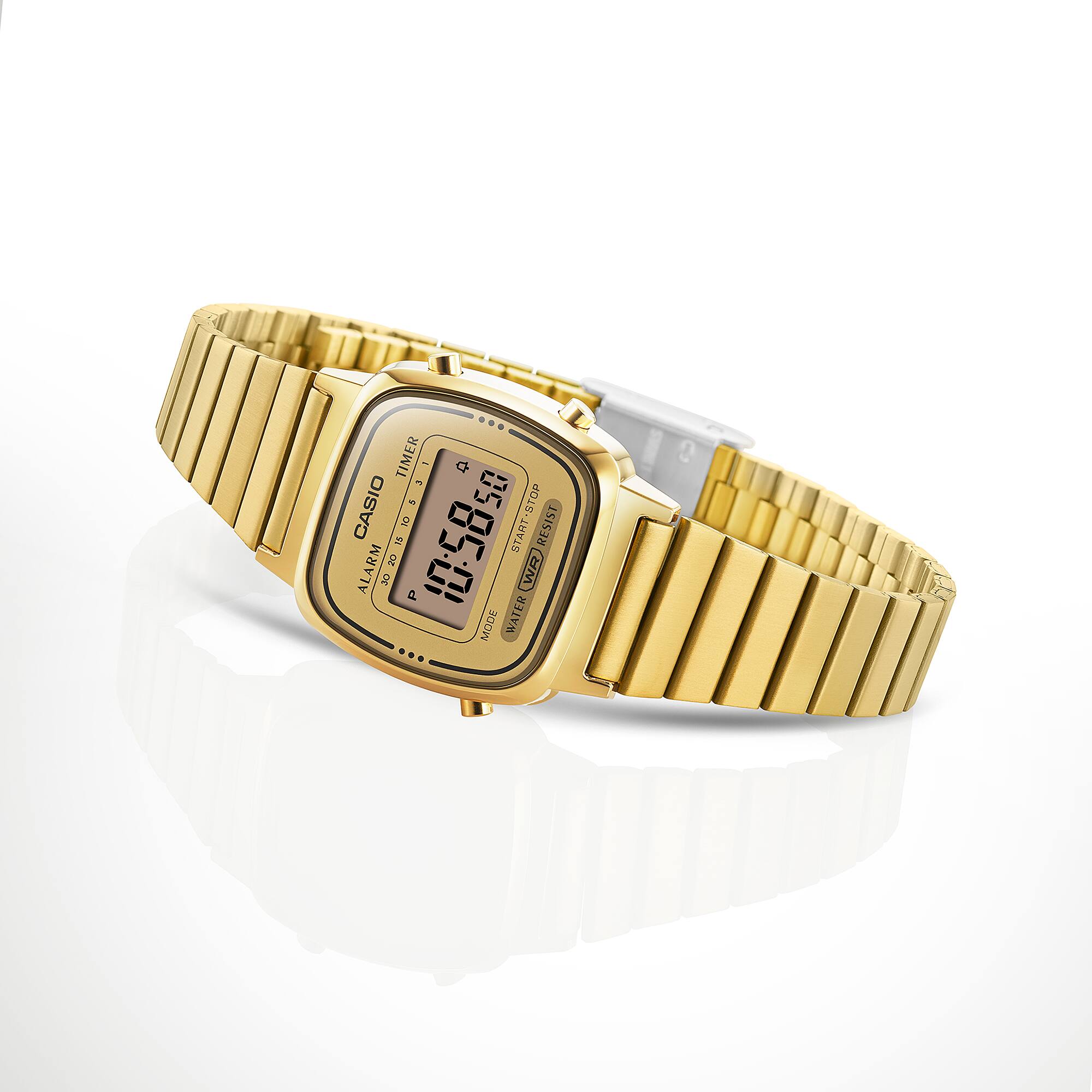 CASIO LA670WGA-9DF Women’s Vintage Digital Watch – Gold Stainless Steel, Classic Retro Design, Alarm, Stopwatch, Daily Wear Timepiece - THE HAPPY BUY