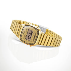 CASIO LA670WGA-9DF Women’s Vintage Digital Watch – Gold Stainless Steel, Classic Retro Design, Alarm, Stopwatch, Daily Wear Timepiece - THE HAPPY BUY