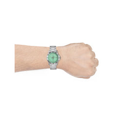 Casio MTP‑VD01D‑3E1VUDF Men’s Analog Watch – Tiffany/Blue Dial, Stainless Steel, 50 m Water Resistant, Date Display