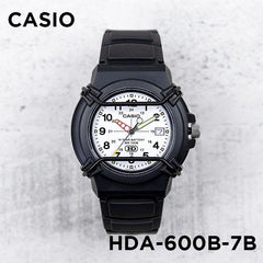 CASIO HDA-600B-7BVDF Analog Watch – Elegant Design with Stainless Steel Case, Date Display, Water-Resistant