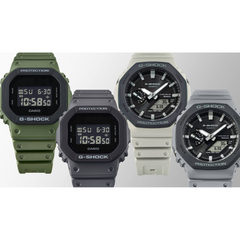 CASIO G-SHOCK DW-5610UU-3DR – Olive Green Square, Shock Resistant, 200M Water Resistant, LED Backlight, Stopwatch, Countdown, Alarms