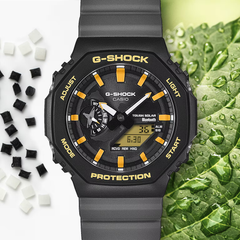 CASIO G-SHOCK GA-B2100DF-1A Analog-Digital Men’s Watch, Tough Solar, Bluetooth Connectivity, 200M Water Resistant, Black Resin Strap