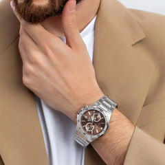 Casio Edifice EFV‑640D‑5AV Men’s Chronograph Watch | Silver Stainless‑Steel Bracelet | Blue Sunburst Dial | 100 M Water‑Resistant Sport Dress Watch