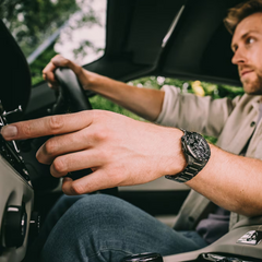 CASIO EDIFICE ECB-2200DC-1ADF Men's Bluetooth Solar Chronograph Watch – Black IP Stainless Steel, Carbon Dial, 100M Water Resistant