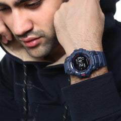 CASIO G-SHOCK GBD-100-2D Men's Digital Bluetooth Fitness Watch – G-SQUAD Series, Step Tracker, Shock Resistant, 200M Water Resistant, Blue