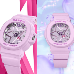 Casio BABY-G Analog Women’s Watch, Shock Resistant, 100m Water Resistant, Star Dial, Purple, BGA-10D-6A