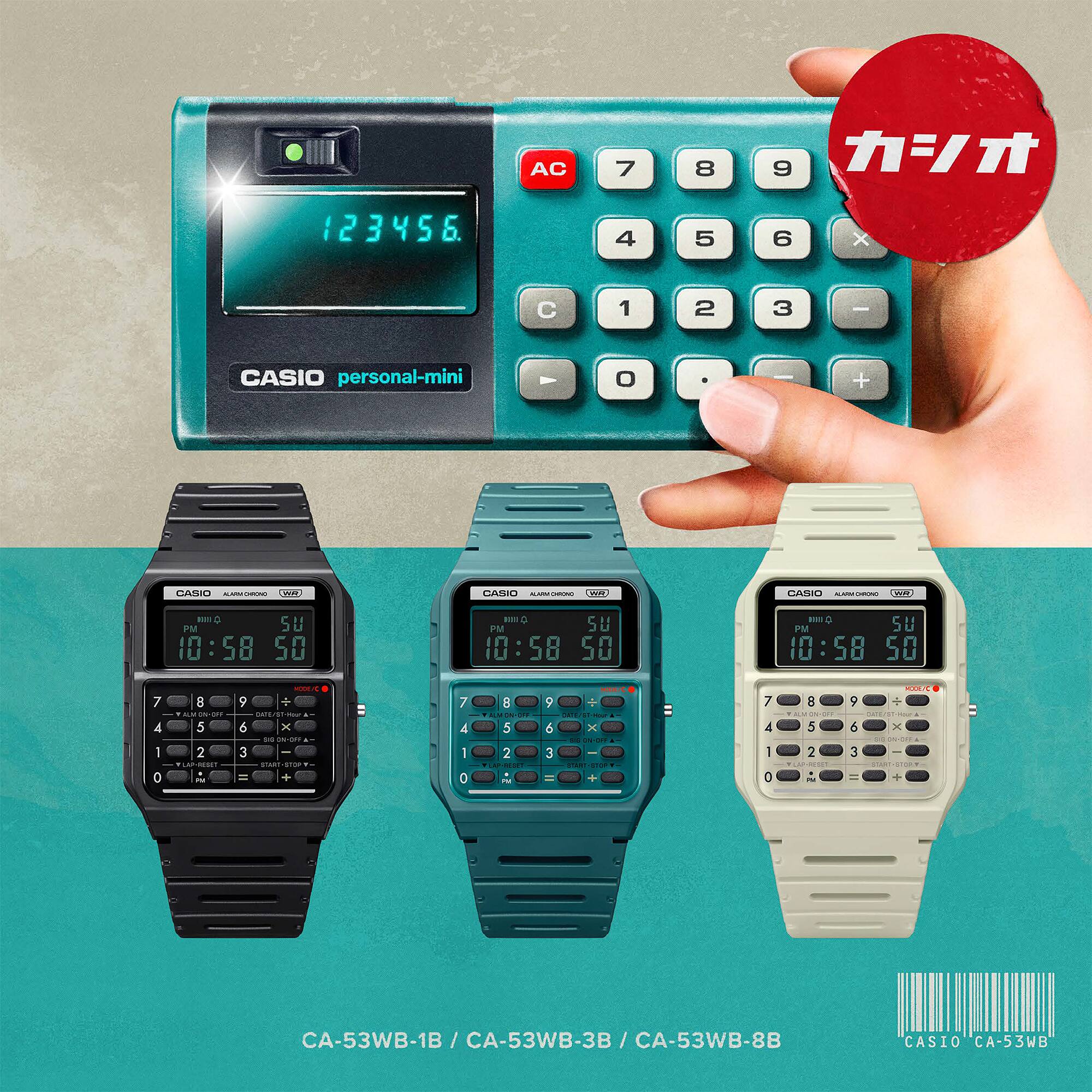 CASIO CA-53WB-3BDF Standard Calculator Watch – Retro Digital, Green, Multifunctional, Water-Resistant, Classic Style - THE HAPPY BUY