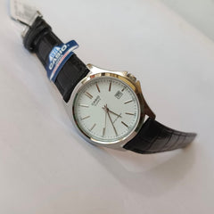 CASIO MTP-1183E Men’s Analog Watch – Leather Strap, Date Display, Ion-Plated Case & Water Resistant