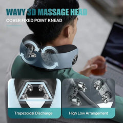 Philips PPM3304 Shoulder & Neck Massager – 4‑Node Kneading + 42 °C Hot Compress, Cordless, USB‑C, Ergonomic Wraparound Design