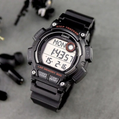 CASIO WS-2100H Series Standard Digital Watch – 10-Year Battery, World Time, Dual Time, LED Light, 100M Water Resistance, Stopwatch & Alarm – Men’s Sports Outdoor Watch