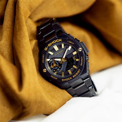 CASIO G-SHOCK GST-B500BD-1A9DR Men's Bluetooth Solar Watch – G-STEEL Black & Gold, Tough Solar, Shock Resistant, 200M Water Resistant, World Time