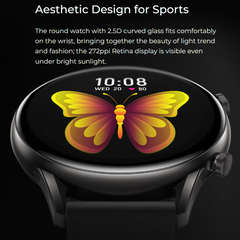 Haylou Solar RT2 Smart Watch – 1.32” HD AMOLED Display, 105 Sports Modes, Heart Rate & SpO2 Monitoring, Sleep Tracking, 20-Day Battery, IP68 Waterproof – Global Version for Android & iOS