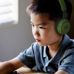 JBL JR 310BT Kids Wireless On‑Ear Headphones – Safe Sound (<85 dB), Bluetooth 5.0, 30‑Hour Battery, Built‑in Mic, Foldable Design