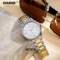 CASIO LTP-1303SG-7AVDF Women’s Analog Watch – Two-Tone Stainless Steel, White Dial, Quartz Movement, Elegant Dress Watch, Water Resistant