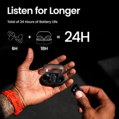 Amazfit Up Open-Ear Earbuds – Clip-On Design, AI Noise-Reduction Calls, Bluetooth Multipoint, IPX4 Splash Resistant, 6+18H Battery, Physical Buttons, Zepp Integration