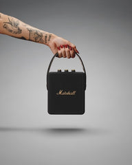 Marshall Stockwell II Portable Bluetooth Speaker – Wireless Stereo, Multi-Directional Sound, 20+ Hour Battery, Quick Charge (USB-C), IPX4 Water-Resistant, Multi-Host Pairing